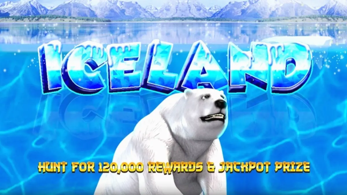 Tampilan visual slot Iceland dengan tema es yang dingin